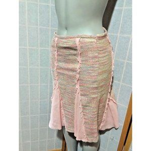 BCBG MAXAZRIA A Line Silk Peach Knee Length Skirt Size 2 $196 Tag Price